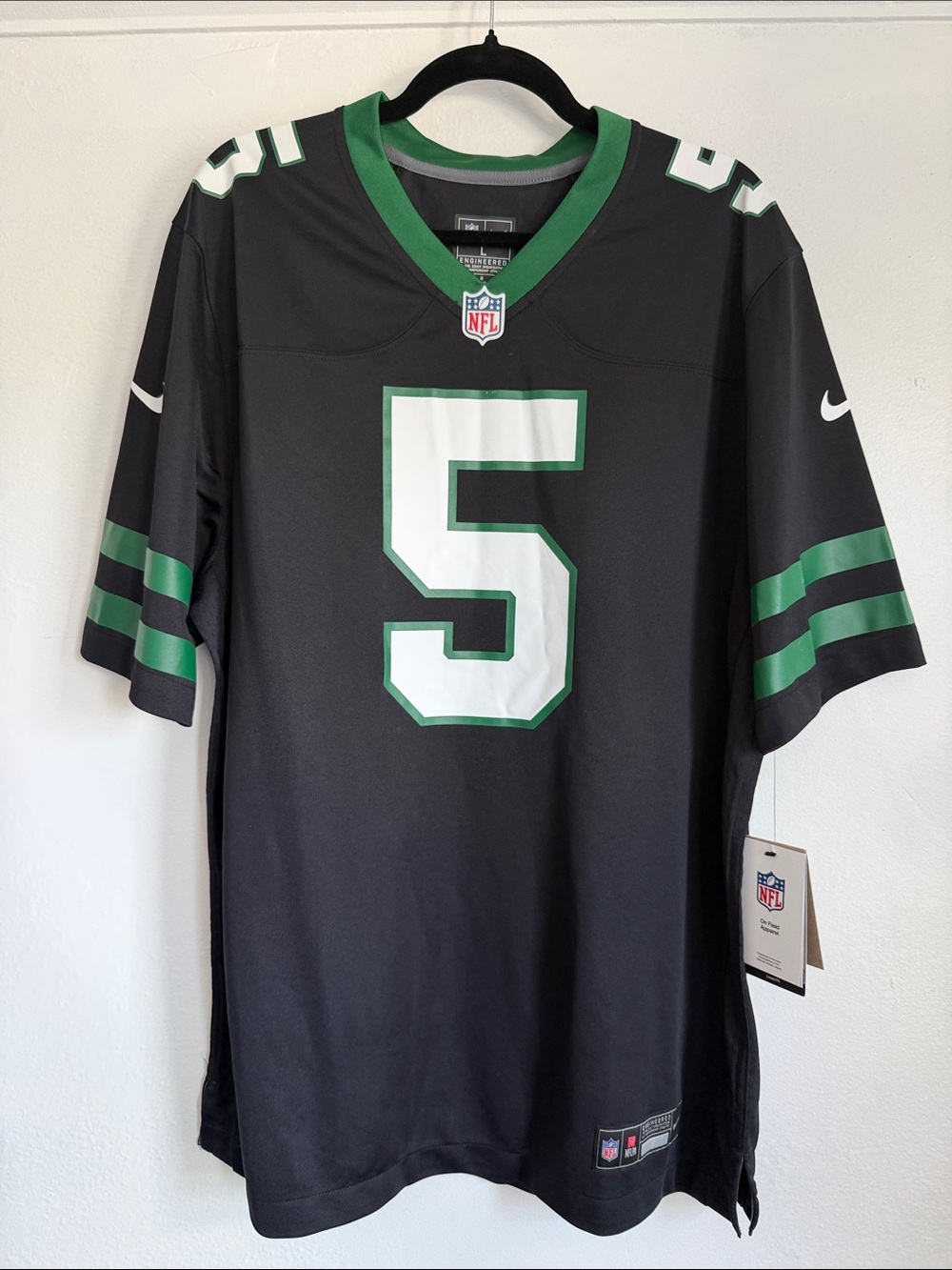 Garrett Wilson New York Jets Nike Legend Player Performance Top - Black Large